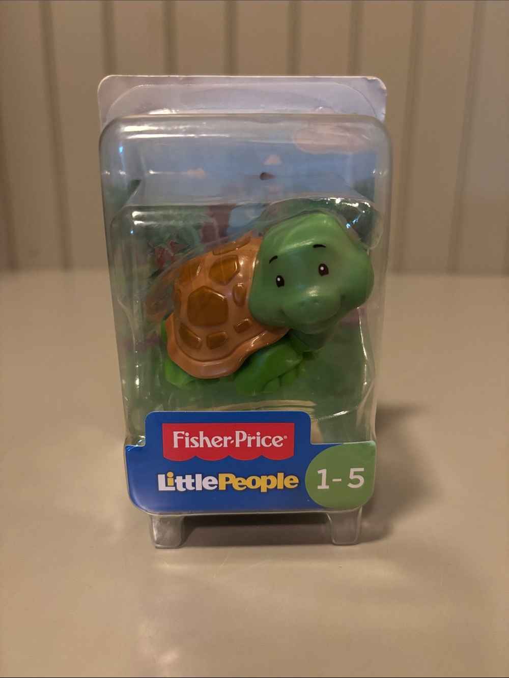 Fisher-Price Little People Green Turtle with Brown Shell